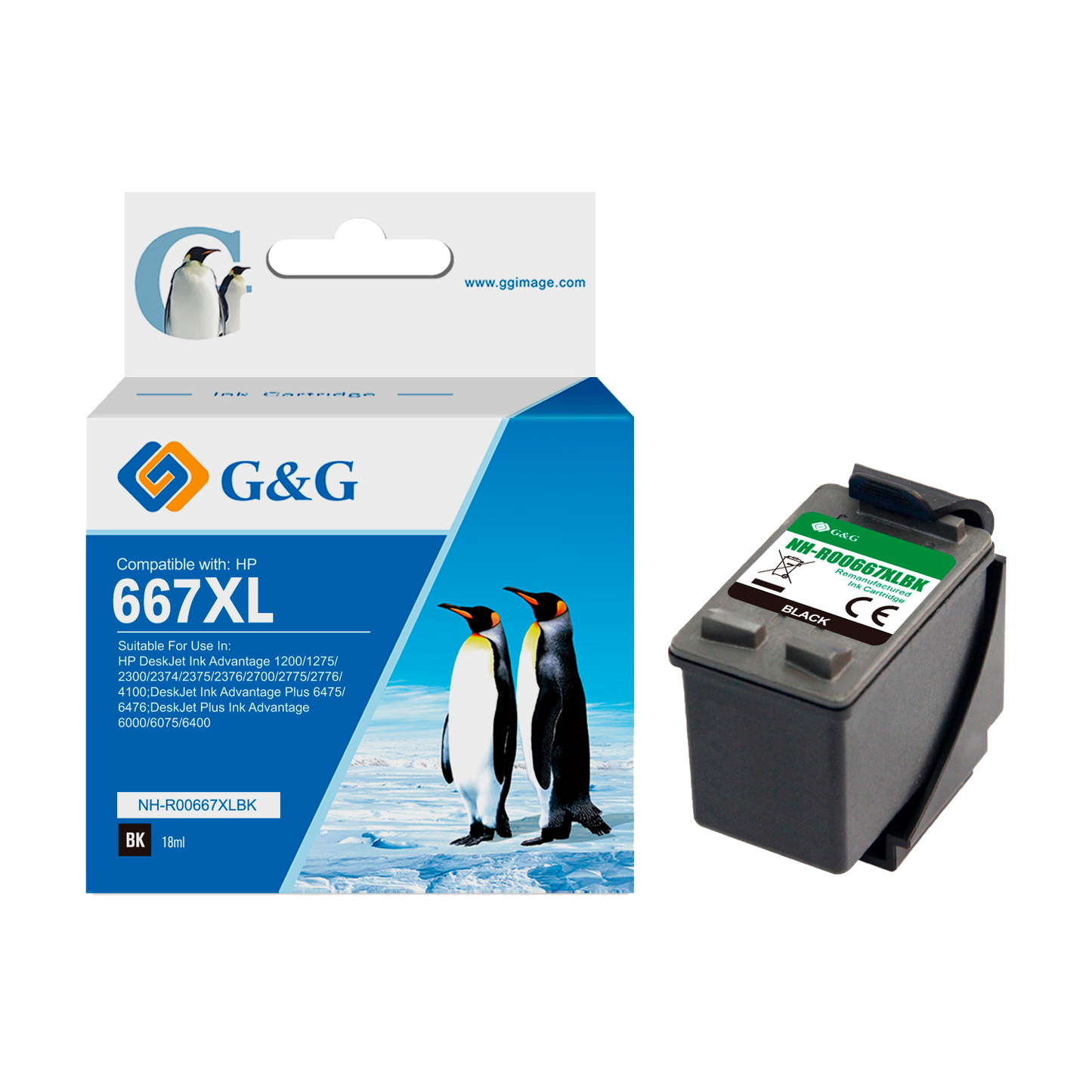 HP 667 XL Negro Tinta Alternativa