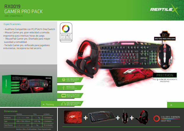 Gamer Pro Pack  - RX0019 - Reptilex